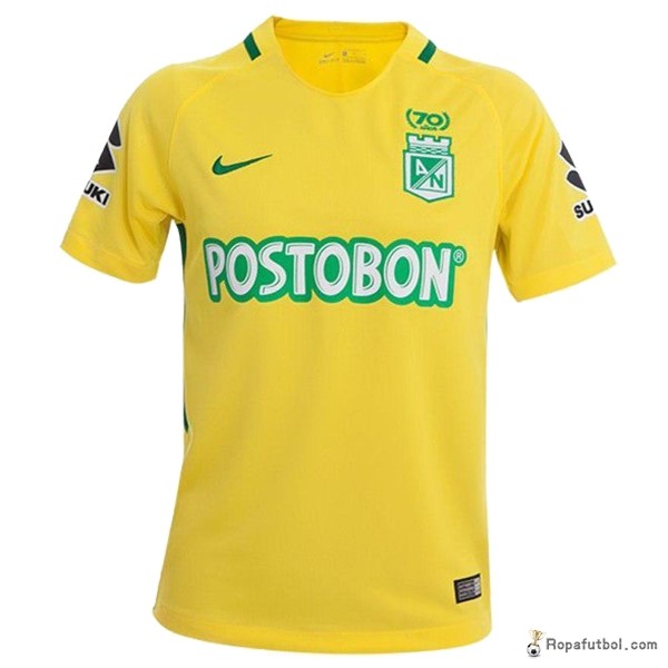 Camiseta Atlético Nacional Replica Segunda Ropa 2017/18 Amarillo